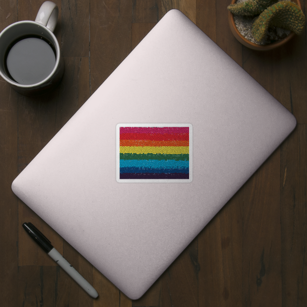 LGBTQIA+ Pride Flag in a Mosaic Design by PurposelyDesigned